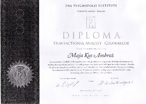 diploma psihoterapija